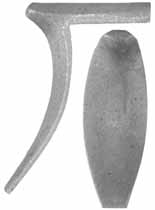 York County Style Buttplate, sand cast nickel silver

Overall length 4-1/8", width 1-1/2", comb 2-1/2"
